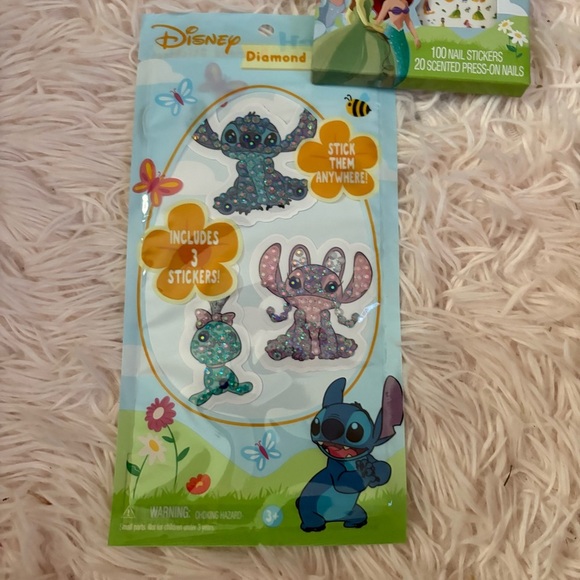 Disney Diamond Sticker Set Stitch & Princess Press On Finger Nail Set NEW Belle - Picture 4 of 6